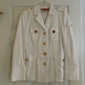 Tory Burch white denim jacket